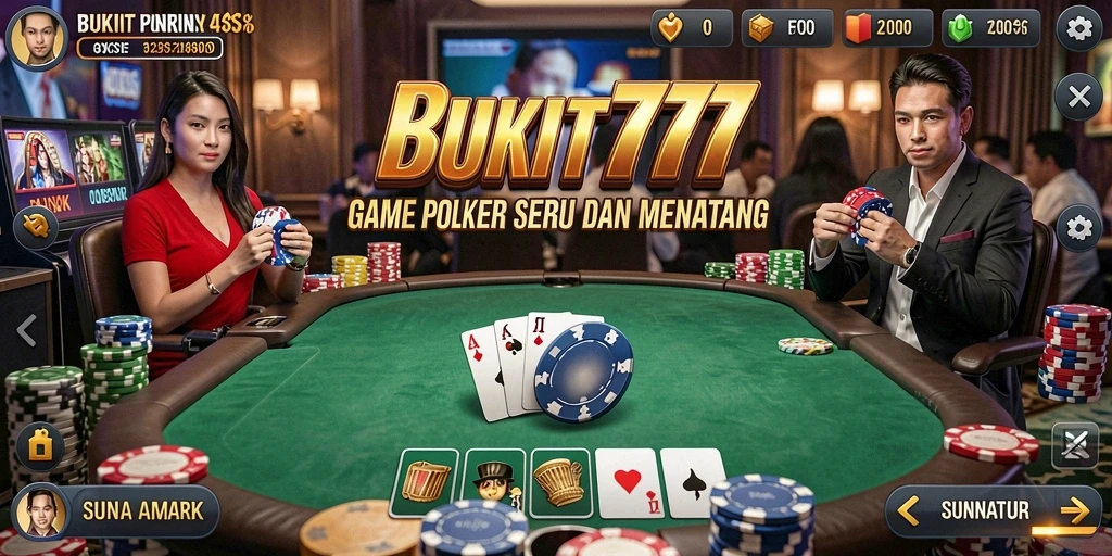 Tampilan menarik dari gameplay Poker BUKIT777 dengan aksi mendebarkan.