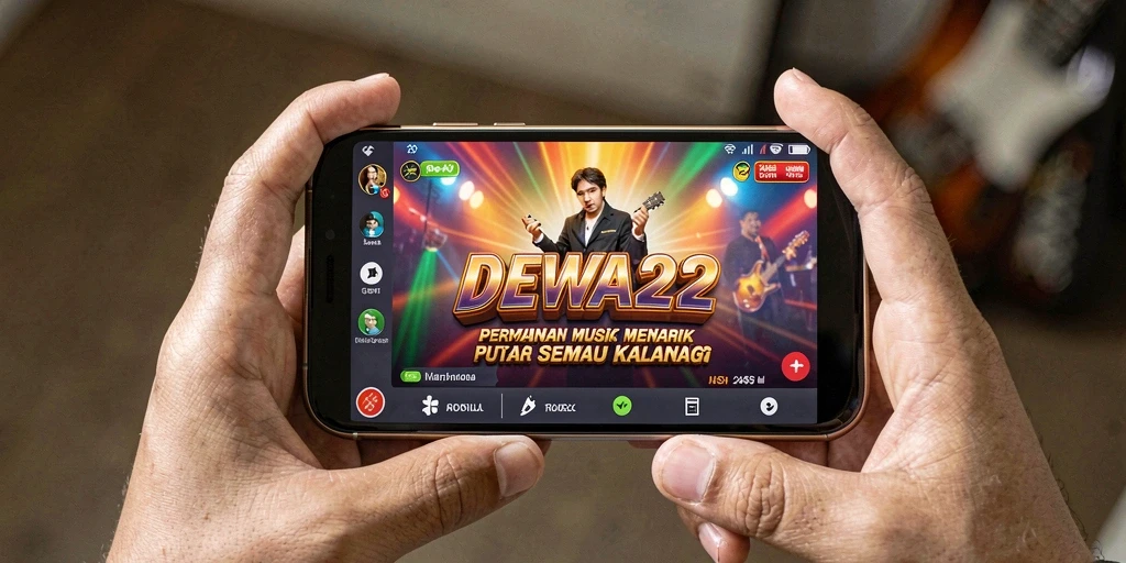 Tampilan menarik gameplay DEWA22 yang menampilkan berbagai genre musik.