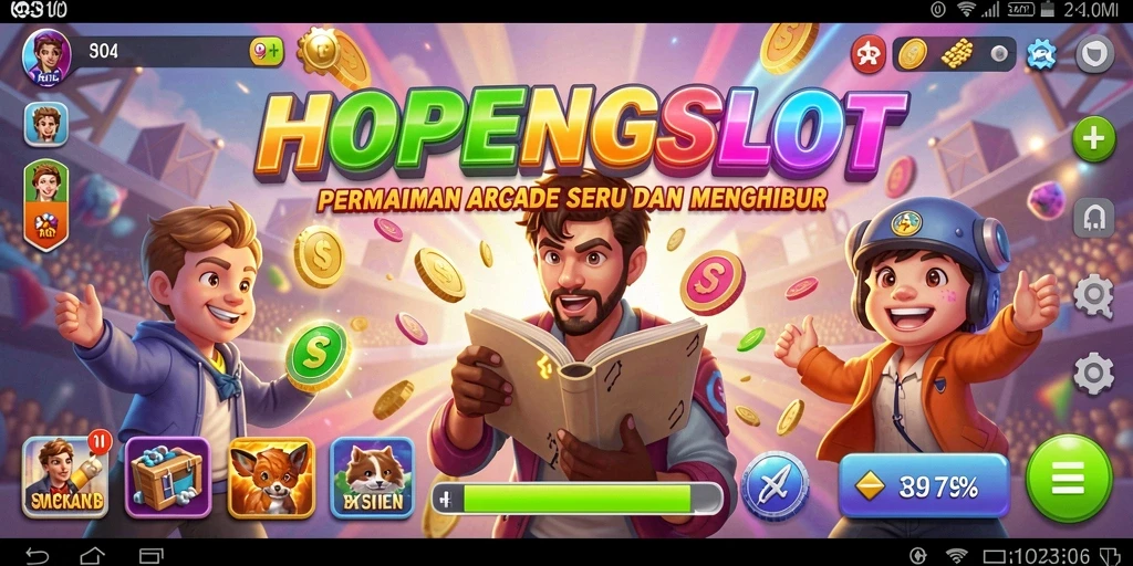 Screenshot HOPENGSLOT menunjukkan gameplay seru yang penuh warna.
