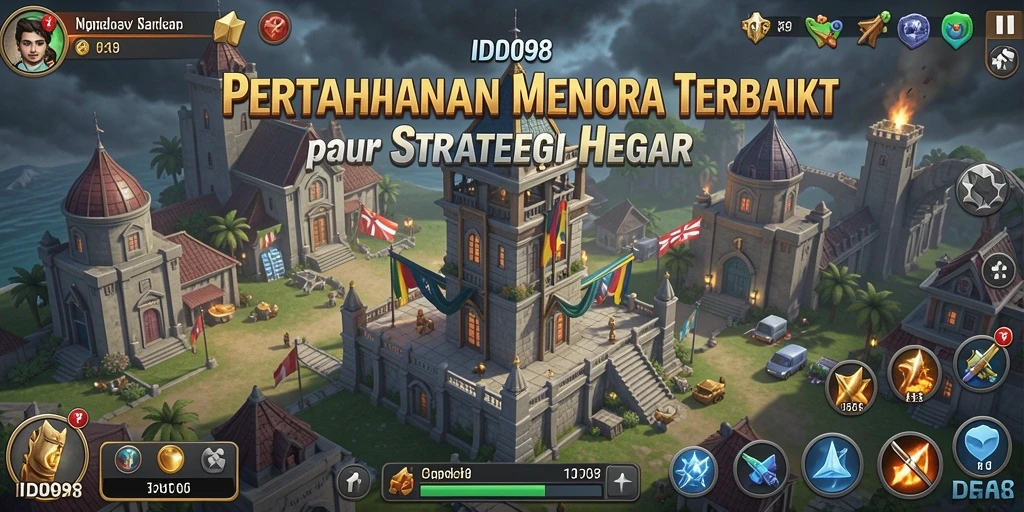 Screenshot menampilkan aksi seru dalam game Tower Defense ID098.