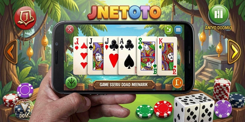 Tangkapan layar JNETOTO menampilkan serunya permainan Domino.