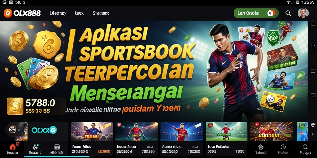 Tampilan antarmuka OLX888 yang menarik dalam aktivitas Sportsbook.