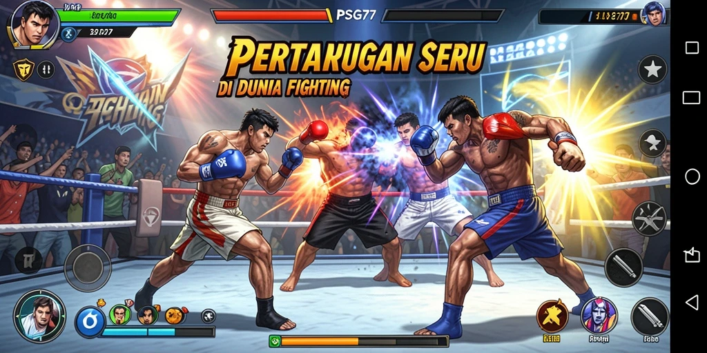 Tangkapan layar dari gameplay Fighting di PSG77 yang mendebarkan.
