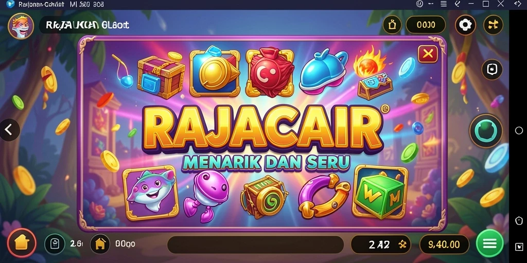 Screenshot utama RAJACAIR menampilkan gameplay slot yang menarik.