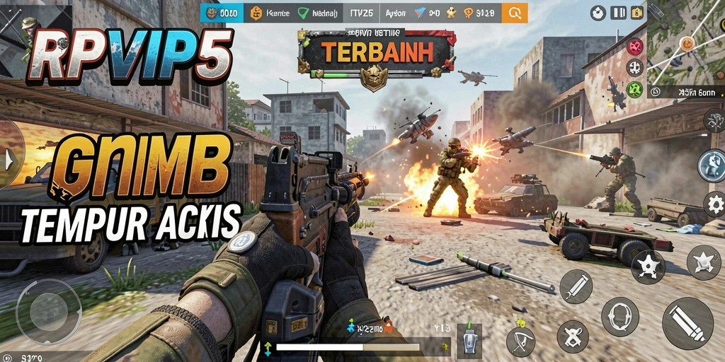 Tampilan gameplay menegangkan dalam RPVIP5 dengan aksi TPS.