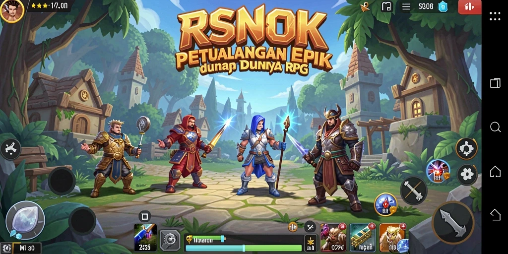 Screenshot gameplay RSNOK menunjukkan aksi pertempuran yang seru dan grafis yang menawan.