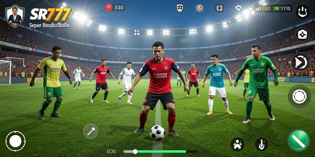 Tampilan gameplay SR777 yang menarik dan penuh aksi sepak bola.