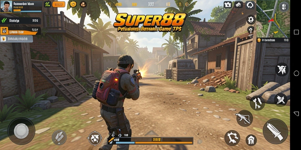 Gameplay mendebarkan dan grafis menawan dalam SUPER88.