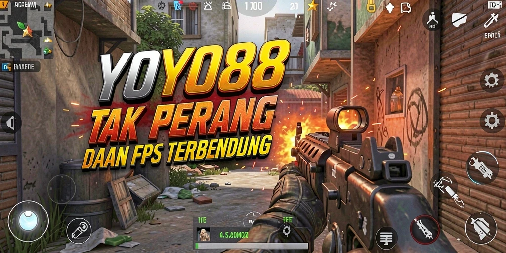 Tampilan menarik gameplay <strong>YOYO88</strong> dalam pertempuran FPS.